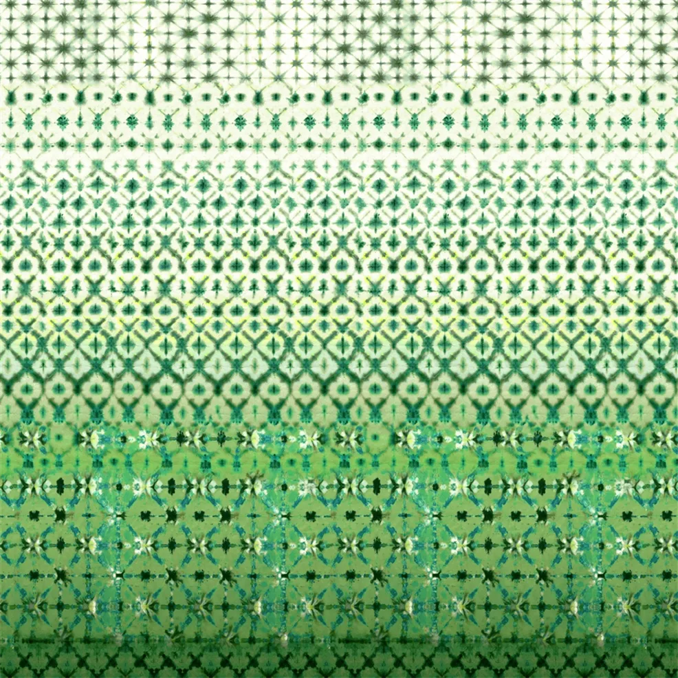 Karaoshi Tie Dye Panel 03 Emerald Wallpaper | Designers Guild Europe