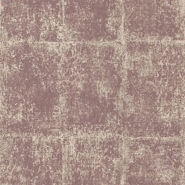 Saru Block Leaf Heather  Wallpaper | Designers Guild Europe