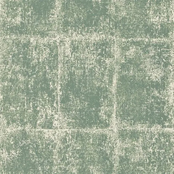 Saru Block Leaf Celadon  Wallpaper | Designers Guild Europe