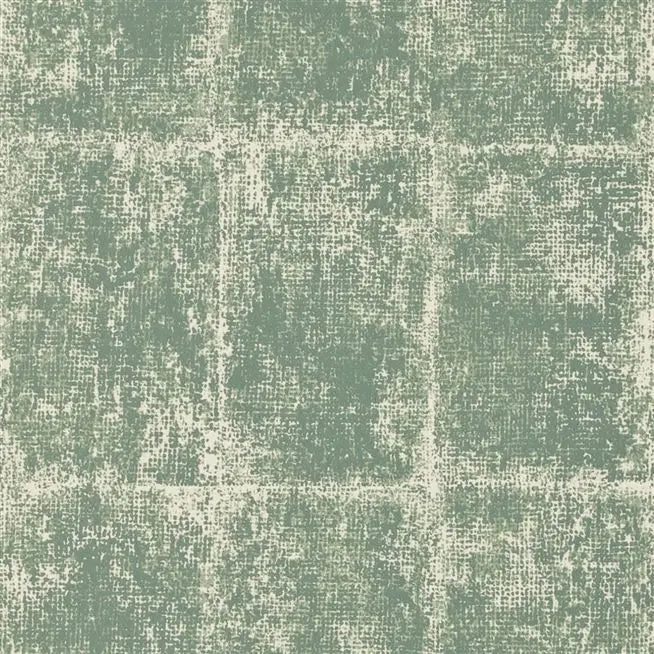 Saru Block Leaf Celadon  Wallpaper | Designers Guild Europe