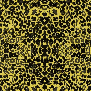 Santo Sospir Flock Velvet  Yellow Black Wallpaper | Christian Lacroix Europe