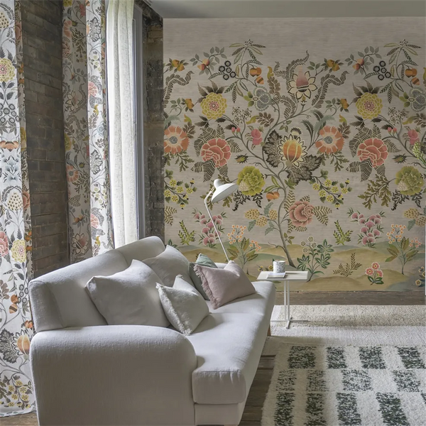 Brocart Decoratif Grasscloth Panel 1 Sepia | Designers Guild Europe
