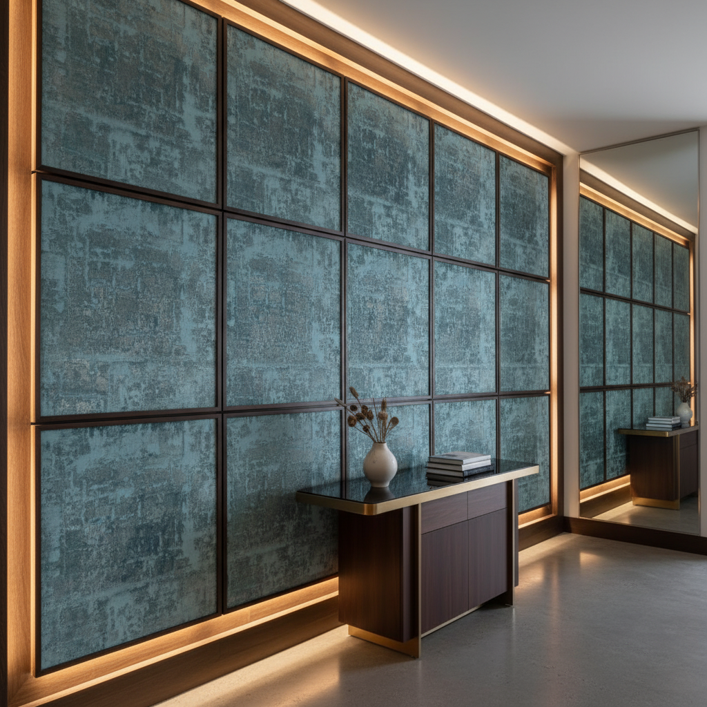 Turf Bay - Aqua Upholstered Wall Panel | Architectural Fabrics