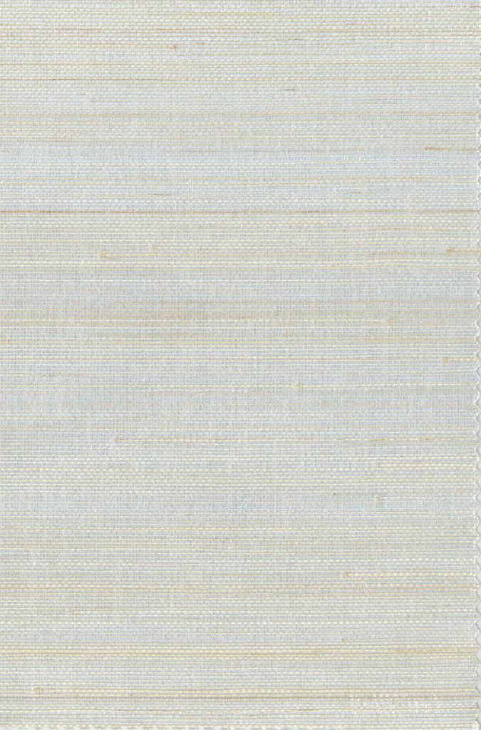 Truro-Silver in White Abaca Wallcovering | Phillipe Romano — ABAC-500410