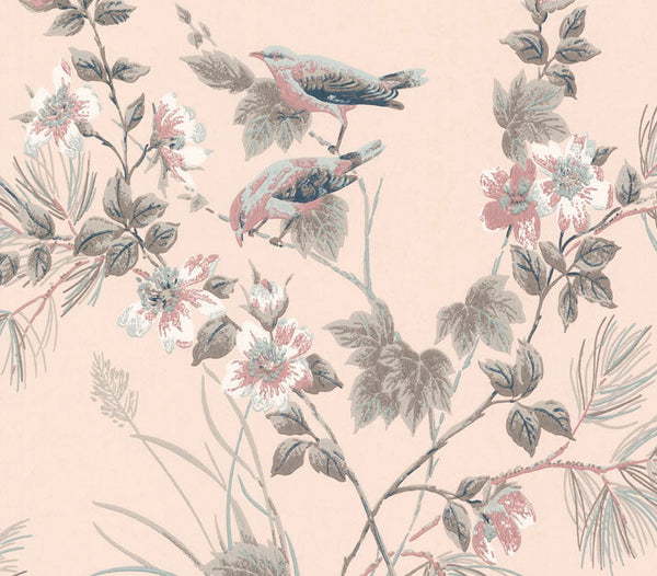 Rosemore - Pink Wallcovering | 1838 Wallcoverings