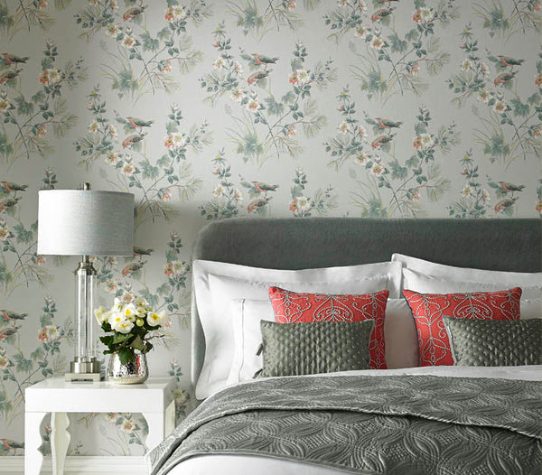 Rosemore - Grey Wallcovering | 1838 Wallcoverings