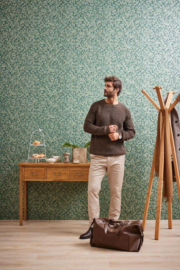 Metropolitan Stories 3 Travel Styles Teal Wallcovering | AS Creation