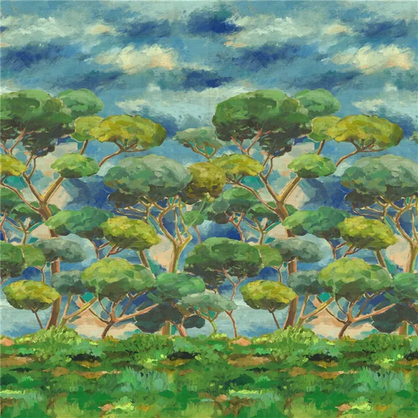 Matsu Grasscloth Cobalt Wallpaper | Designers Guild Europe