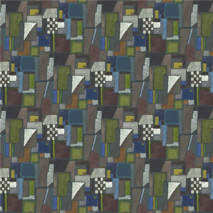 Raku Contemporary Patchwork Chocolate | Designers Guild Europe