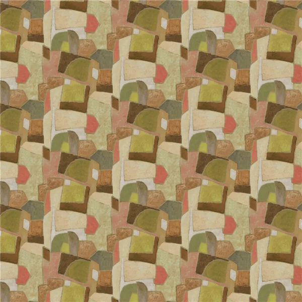 Clay Collage Terracotta Wallpaper | Designers Guild Europe