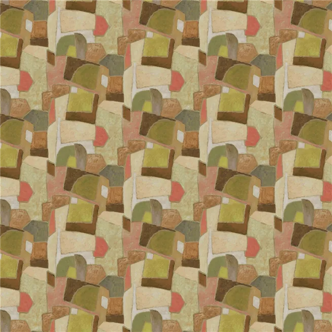 Clay Collage Terracotta Wallpaper | Designers Guild Europe