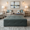 Kralendijk - Stream Upholstered Ottoman | Architectural Fabrics