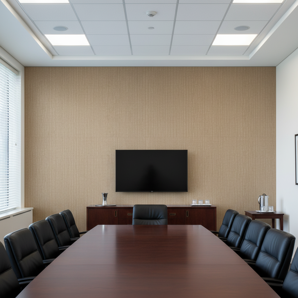 Barnard Type II Vinyl | Hollywood Wallcoverings - Conference Room commercial room setting