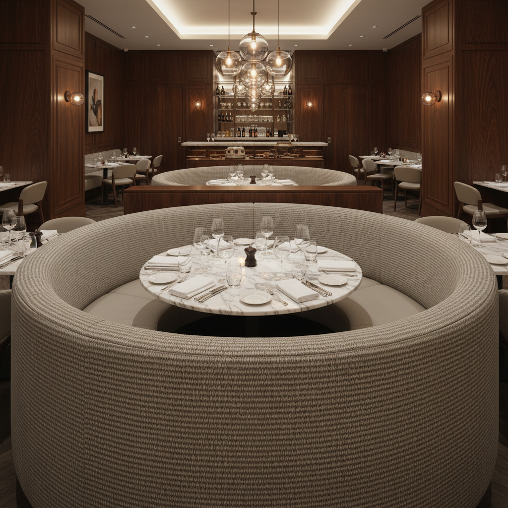 Trade Wind - Shell Upholstered Banquette | Architectural Fabrics