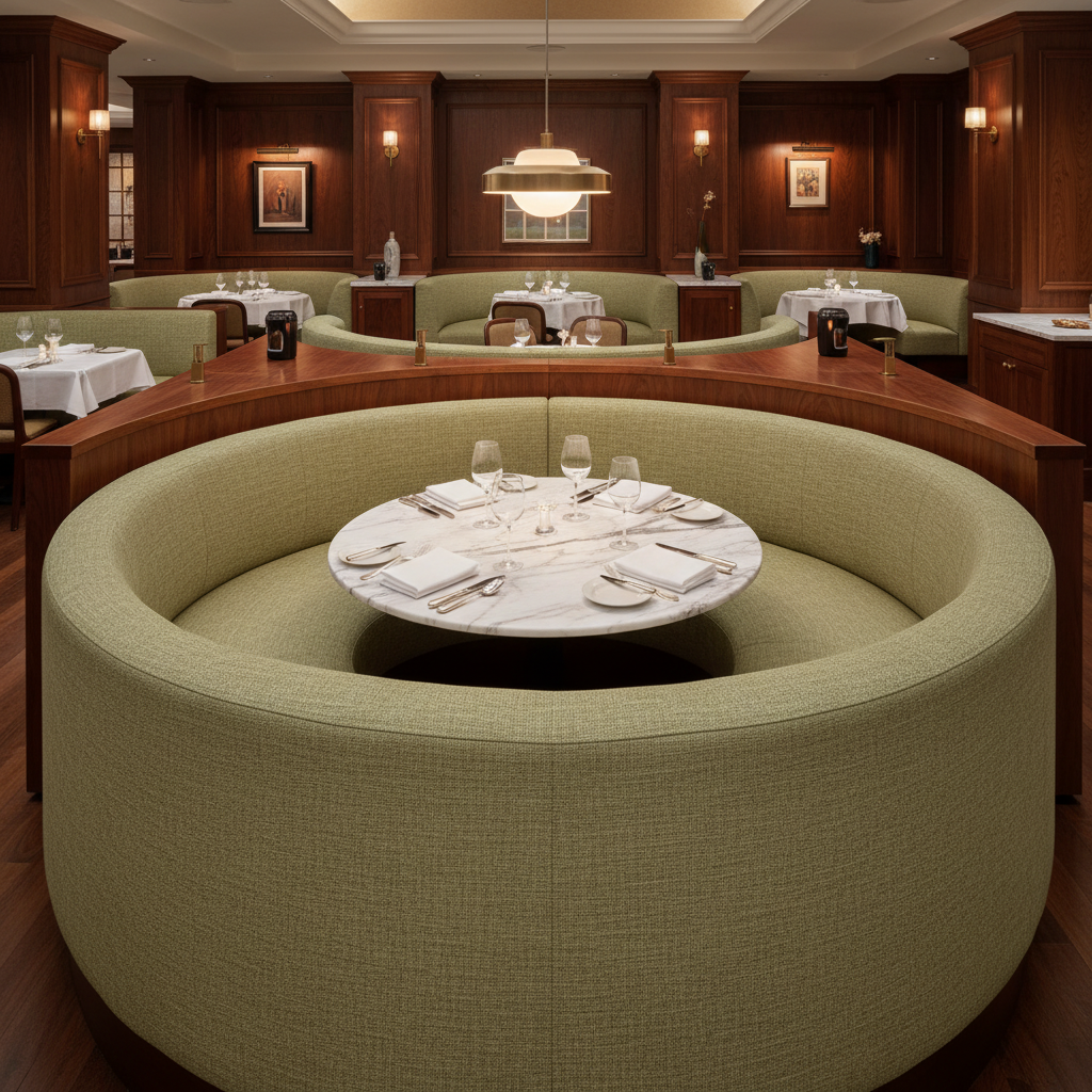 Rattan Bay - Grass Upholstered Banquette | Architectural Fabrics