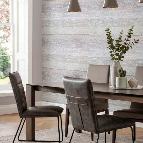 Linea Grey - Silver Wallcovering | 1838 Wallcoverings