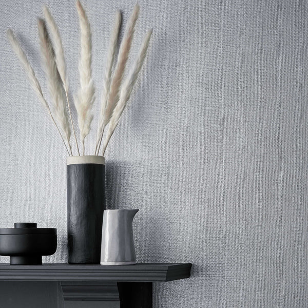 Serena - Silver Wallcovering | 1838 Wallcoverings