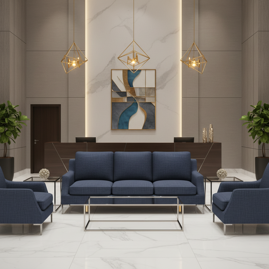 Aspect - Indigo Weave Performance Polyurethane Upholstered Sofa | Architectural Fabrics