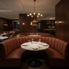 Aire Pebbled - Russet Breathable Polyurethane Upholstered Banquette | Architectural Fabrics