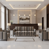 Sugar Mill Stripe - Mist Upholstered Sofa | Architectural Fabrics