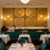 Moroccan Gold Wash | Hollywood Wallcoverings - Restaurant Dining commercial room setting