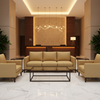 Brushed Linen Weave Golden Wheat Upholstered Sofa | Architectural Fabrics