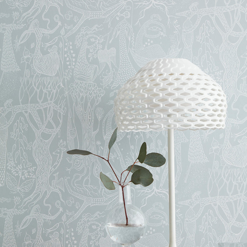 Poème D'amour Mineral Room Setting | Schumacher Wallpaper