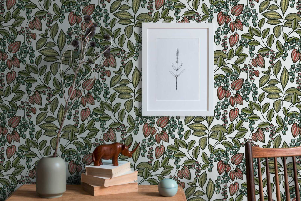Floral Impression Green Wallcovering | AS Creation