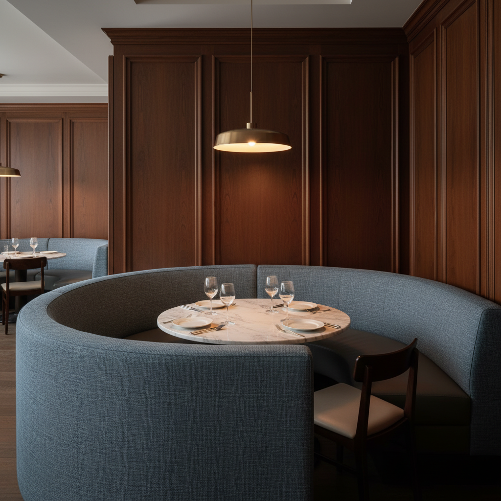 Tweed Bay - Neptune Upholstered Banquette | Architectural Fabrics
