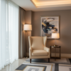 Smooth Pebble Grain Creamy Beige Upholstered Chair | Architectural Fabrics