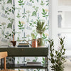Köksväxter Leaf Room Setting | Schumacher Wallpaper