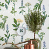 Köksväxter Leaf Room Setting | Schumacher Wallpaper