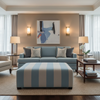 Bedford Lagoon Upholstered Ottoman | Architectural Fabrics