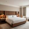 Smooth Leather Grain Rich Chestnut Upholstered Headboard | Architectural Fabrics
