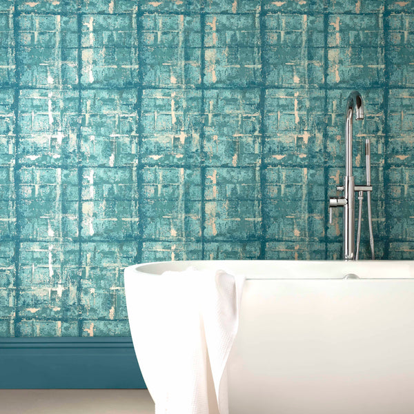 Patina Seafoam - Green Wallcovering | 1838 Wallcoverings
