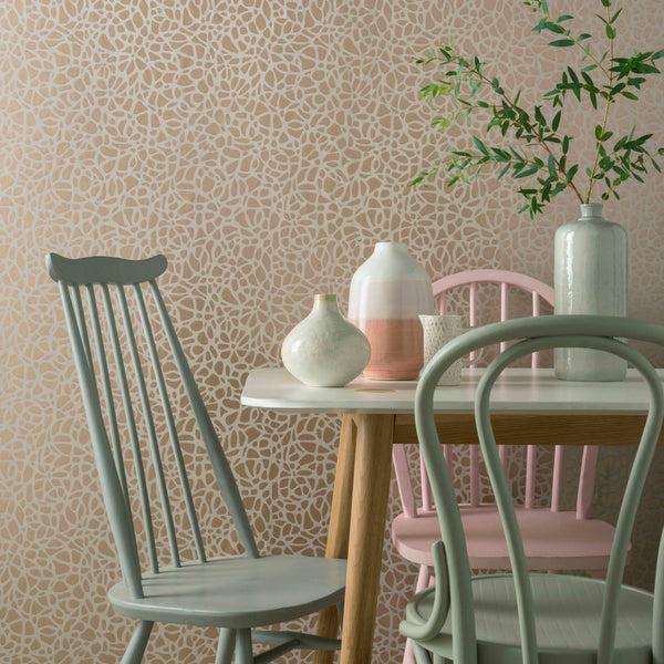Pebble Beach - Rose Gold Wallcovering | 1838 Wallcoverings
