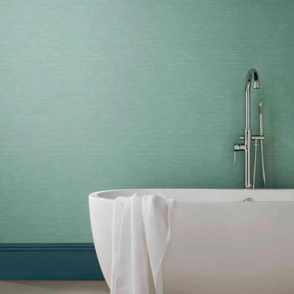 Raffia Seafoam - Green Wallcovering | 1838 Wallcoverings