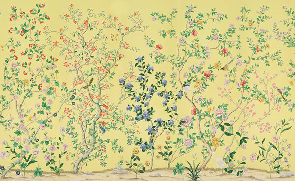 Erdem — Colourway SC-108 on Imperial Yellow dyed silk