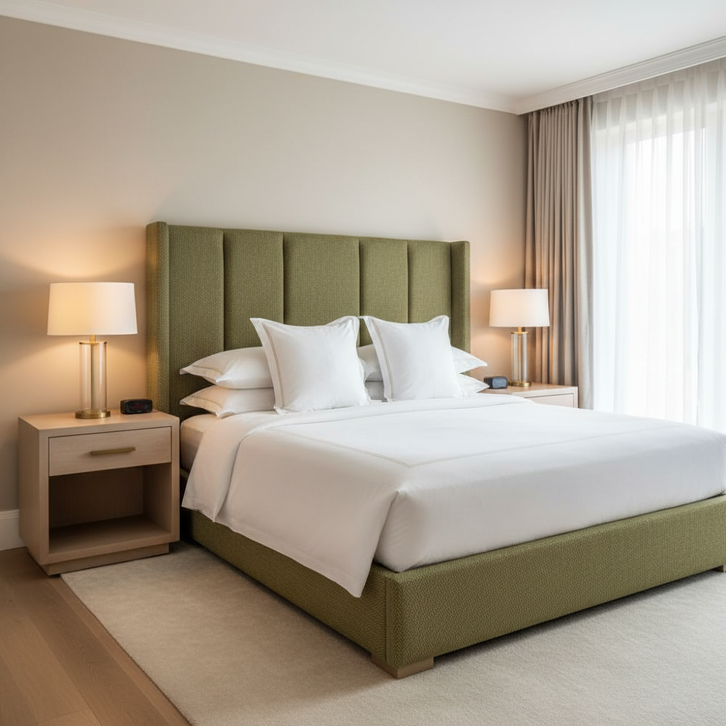 Steeple Reef - Grass Upholstered Headboard | Architectural Fabrics