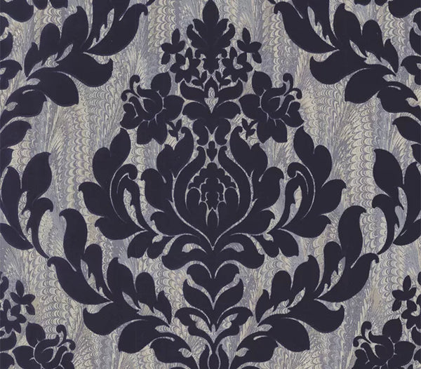 Faversham Navy - Blue Wallcovering | 1838 Wallcoverings