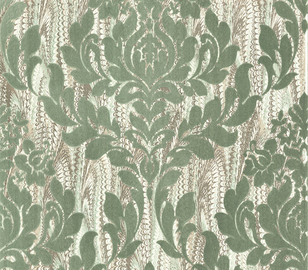 Faversham Seafoam - Green Wallcovering | 1838 Wallcoverings