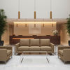 Linen Weave Texture Warm Taupe Upholstered Sofa | Architectural Fabrics