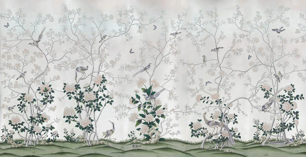 Earlham — Colourway SC-304 on Tarnished Silver gilded silk