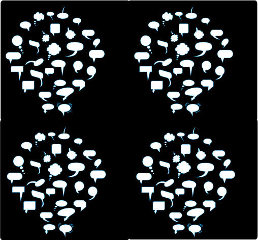 Fleeting Thought Bubble - 01 Black on White - Pattern Design Contemporary | Architectural Wallcoverings