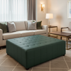 Puerto Plata - Forest Upholstered Ottoman | Architectural Fabrics