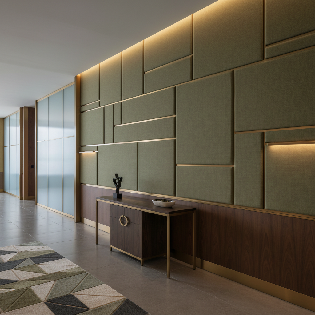 Kick Em Jenny - Avocado Upholstered Wall Panel | Architectural Fabrics