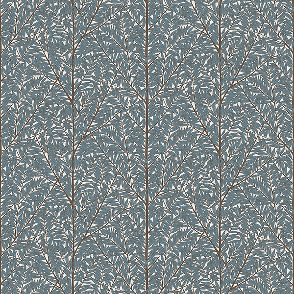 Korgpil Mural, Blue Wallcoverings | Schumacher