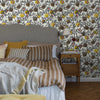 Granatapple Slate And Ochre Room Setting | Schumacher Wallpaper