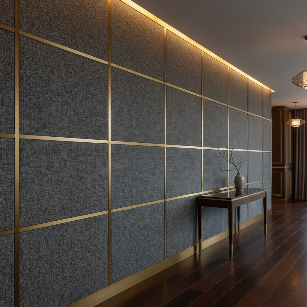 Rattan Bay - Wolf Upholstered Wall Panel | Architectural Fabrics