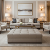 Maya Riviera - Canvas Upholstered Ottoman | Architectural Fabrics